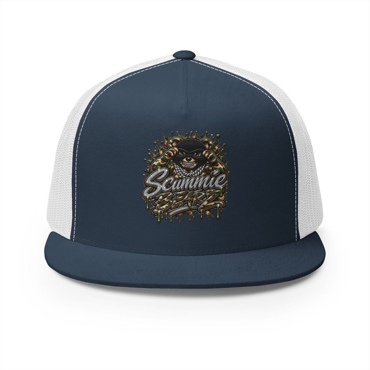 5 Panel Trucker CAP-CAMOUFLAGE MASK LOGO-SCUMMIEBEARZ™