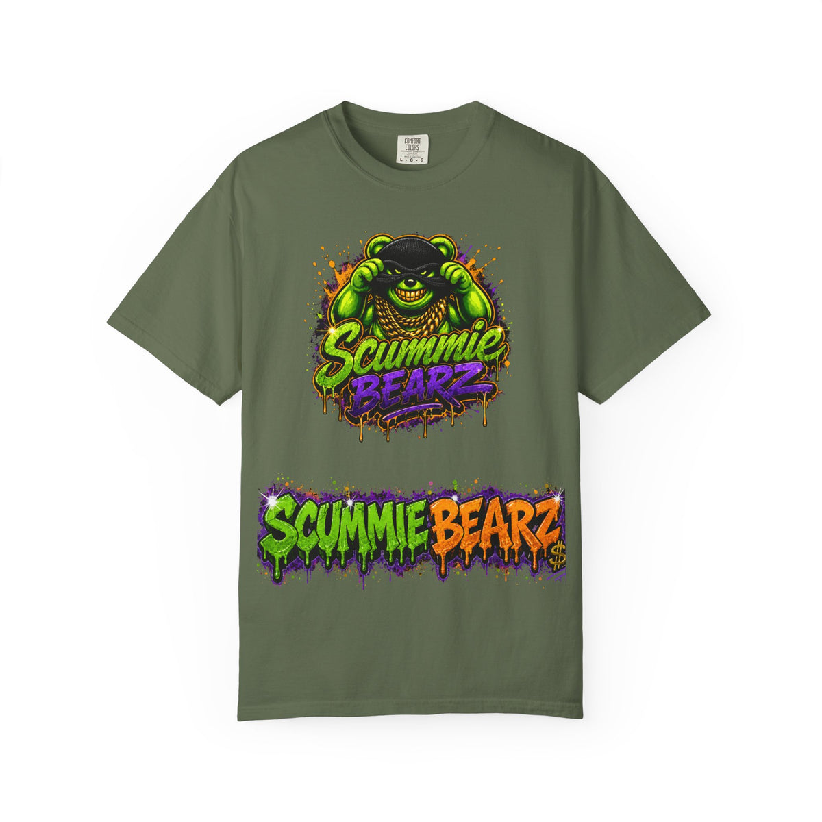 Unisex Garment-Dyed T-shirt-MASK LOGO & LIKE STEALING CANDY FROM A BABY-SCUMMIEBEARZ™