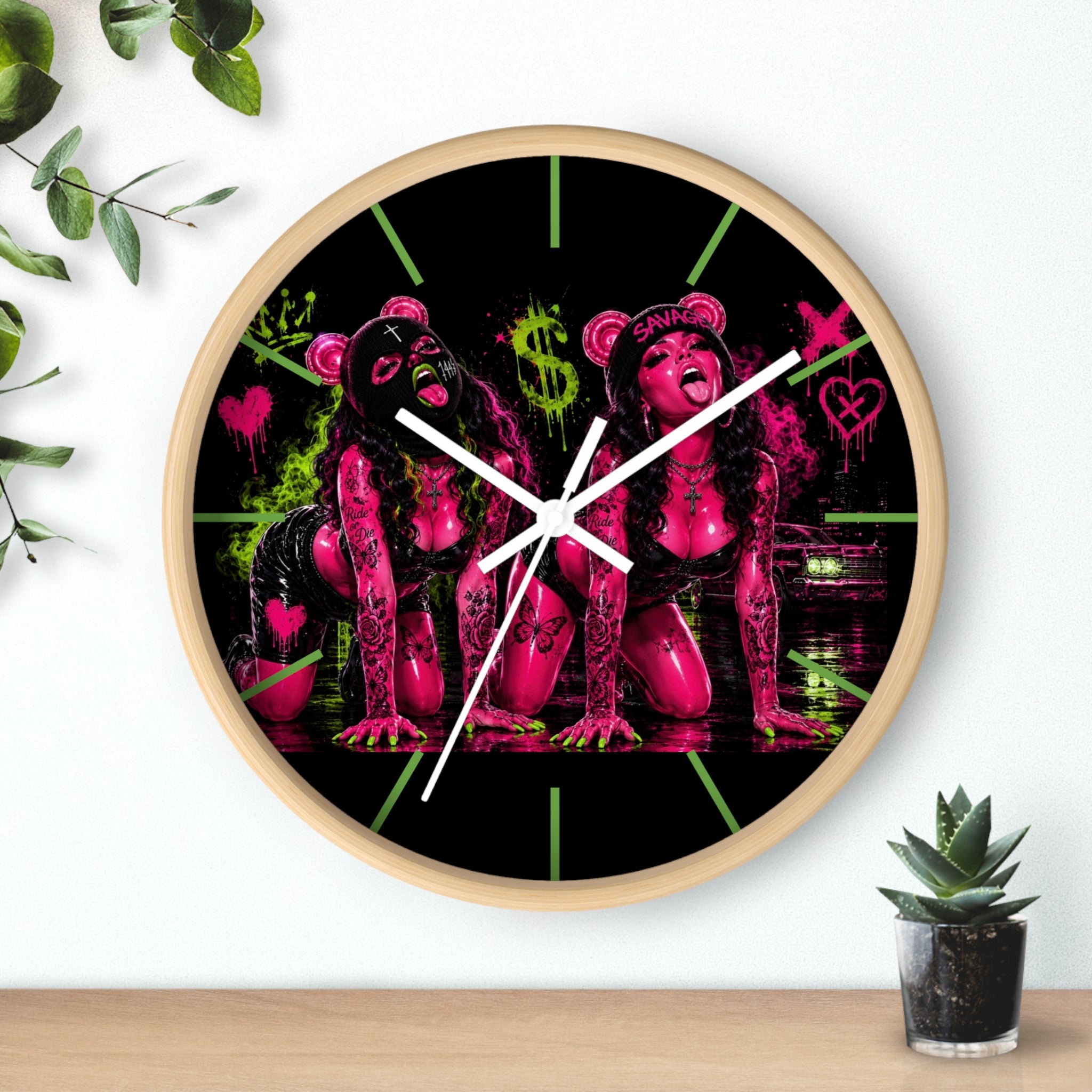 Wall Clock-Sexy But Savage Duo-SCUMMIEBEARZ™️