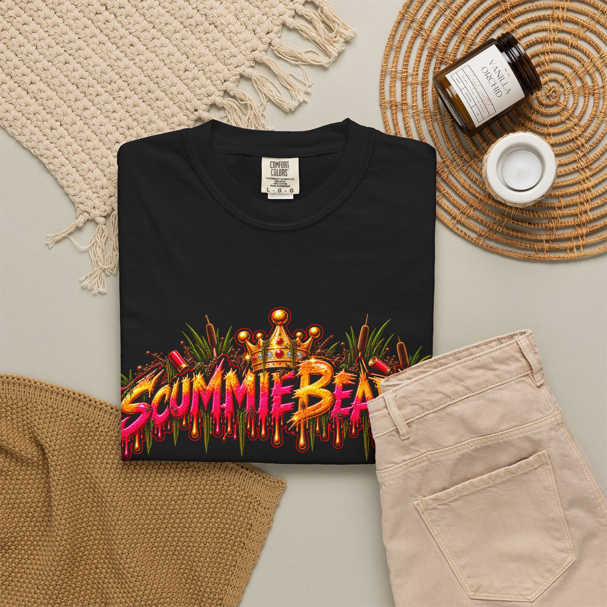 Unisex Garment-Dyed T-shirt-BABE I THINK I GOT A MONSTER-SCUMMIEBEARZ™️