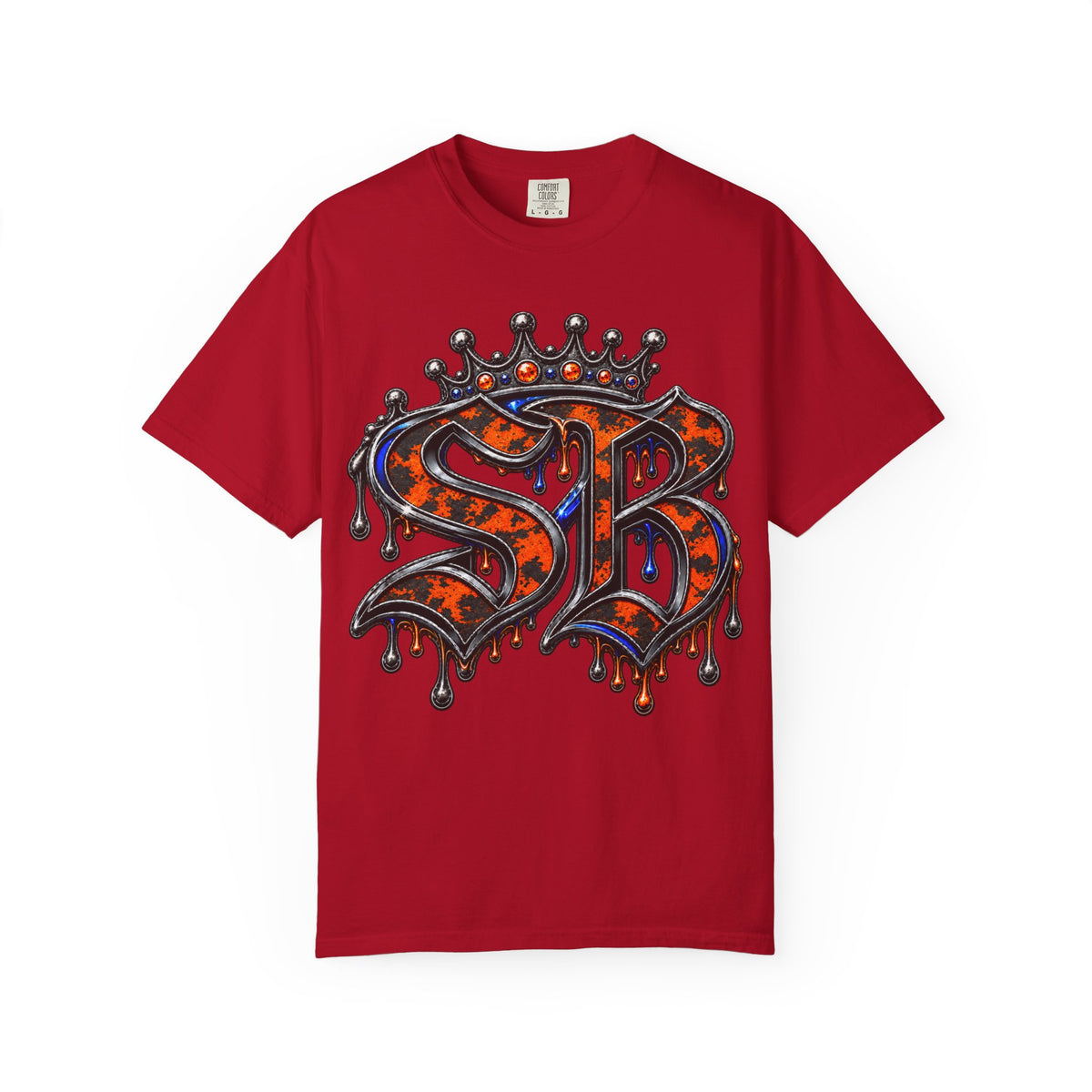 Unisex Garment-Dyed T-shirt-SB CROWN LOGO STRESS BOX LOCKED UP COLLECTION-SCUMMIEBEARZ™