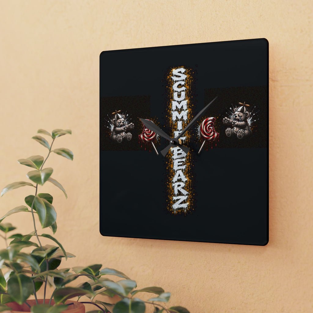 Acrylic Wall Clock-Baby Scummie Bearz