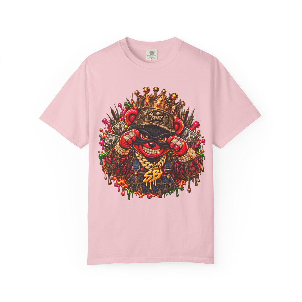 Unisex Garment-Dyed T-shirt-HILLBILLY cROWN MASK/GLOCK LOGO-SCUMMIEBEARZ™️