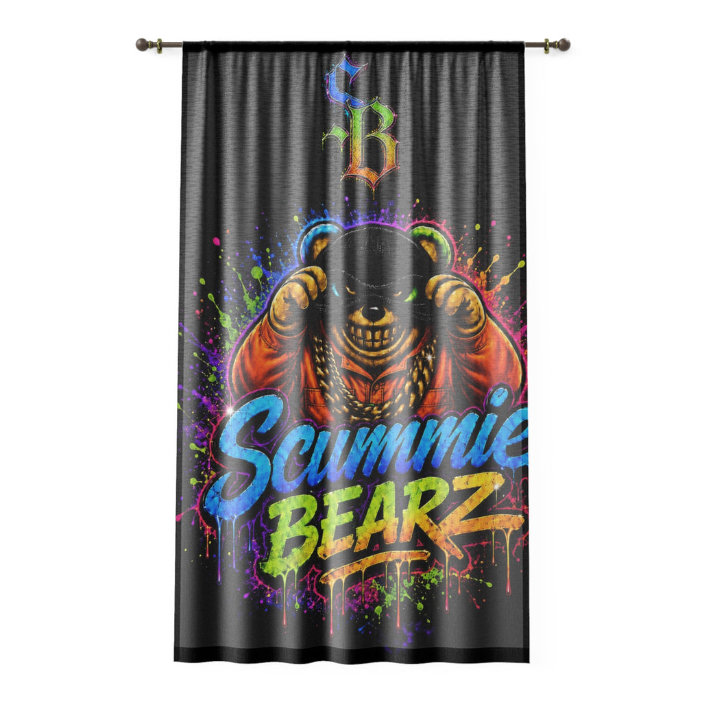 Window Curtain-Rainbow Bear Logo-SCUMMIEBEARZ™