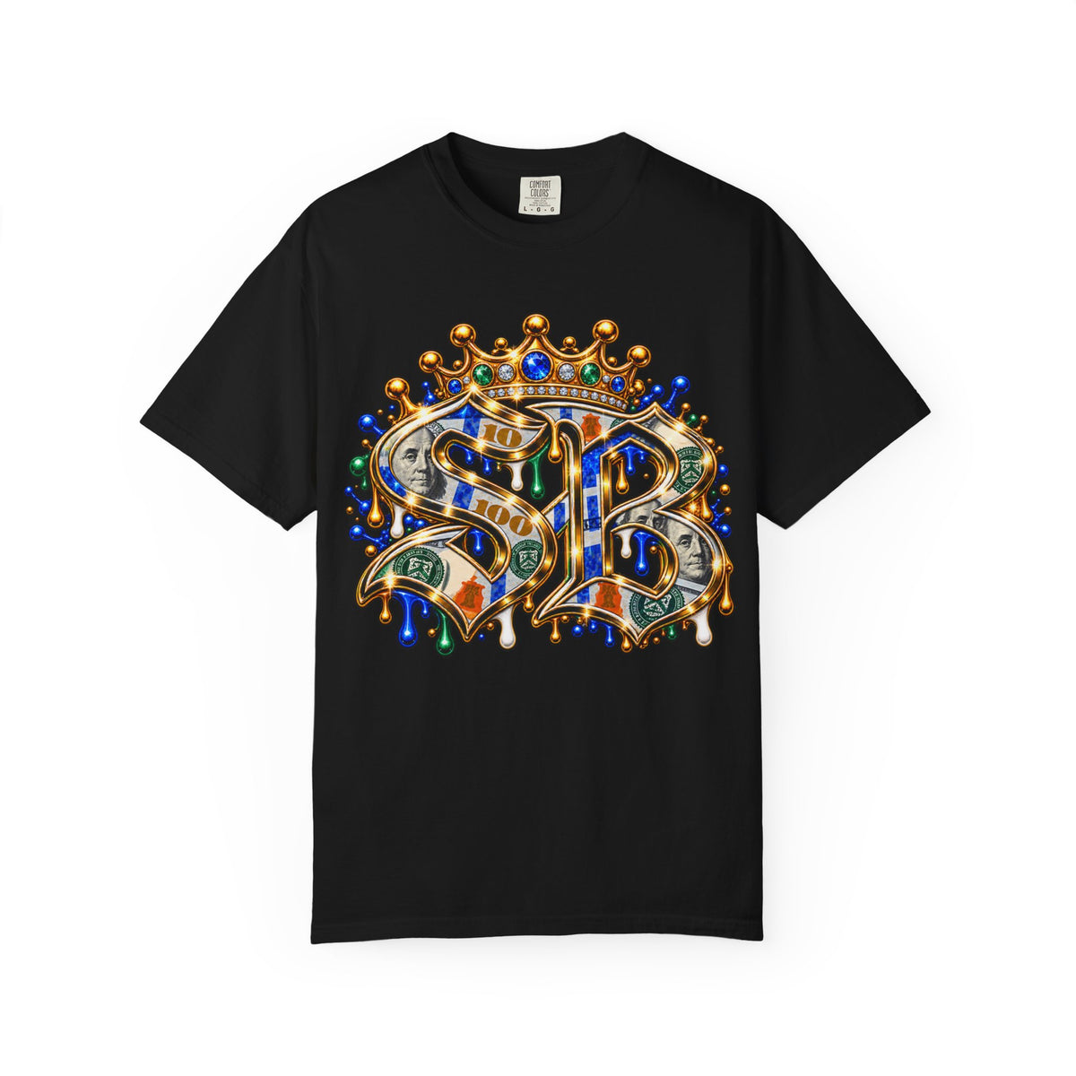 Unisex Garment-Dyed T-SHIRT-MONEY HUNGRY/SB LOGO-SCUMMIEBEARZ™
