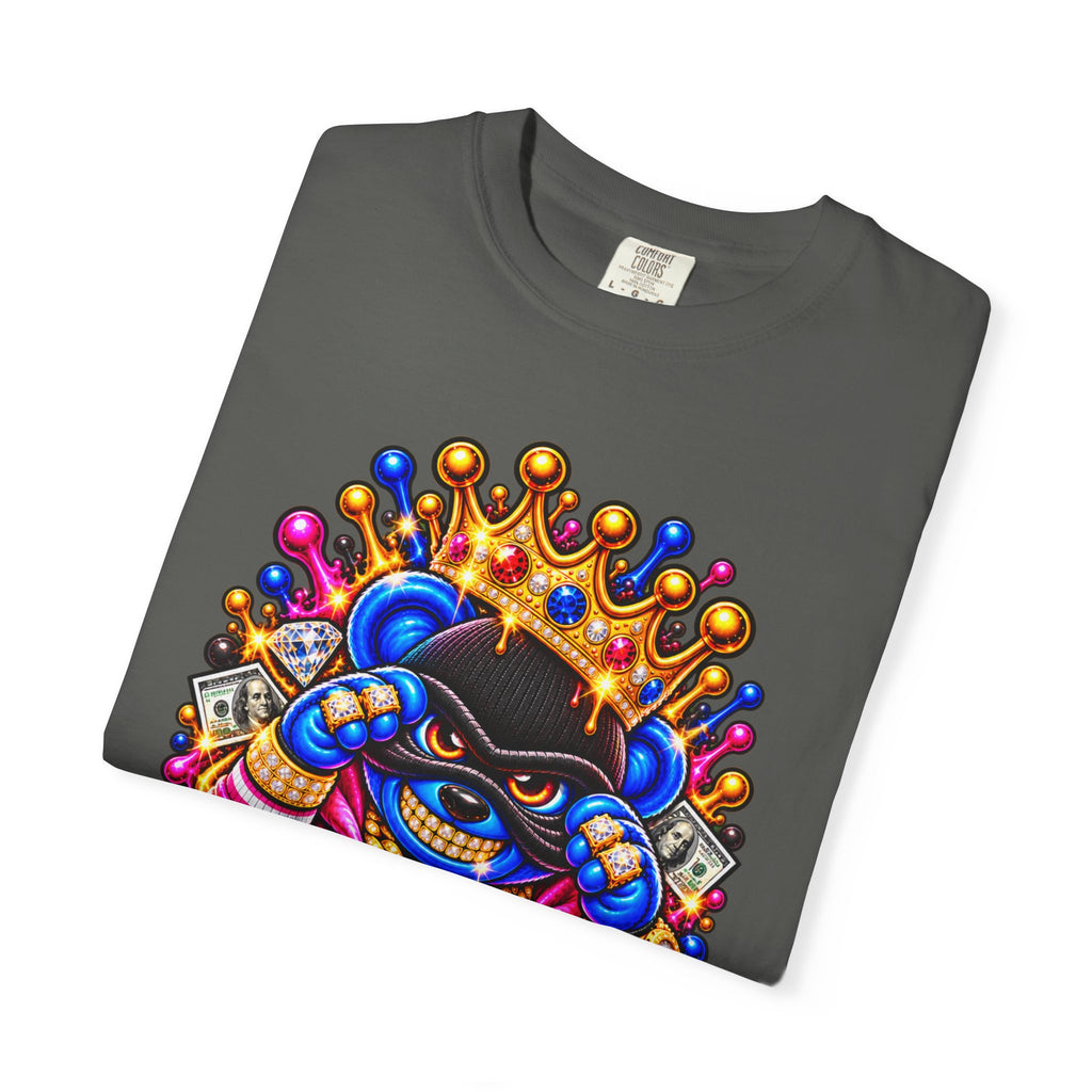 Unisex Garment-Dyed T-shirt-MULTI COLOR CROWN MASK LOGO GLOCK -SCUMMIEBEARZ™