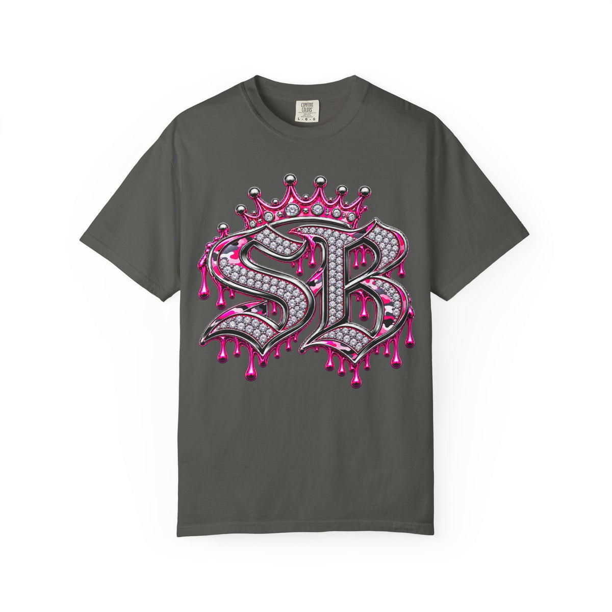 Unisex Garment-Dyed T-shirt-MONA LISA/CROWN MASK SB LOGO-SCUMMIEBEARZ™
