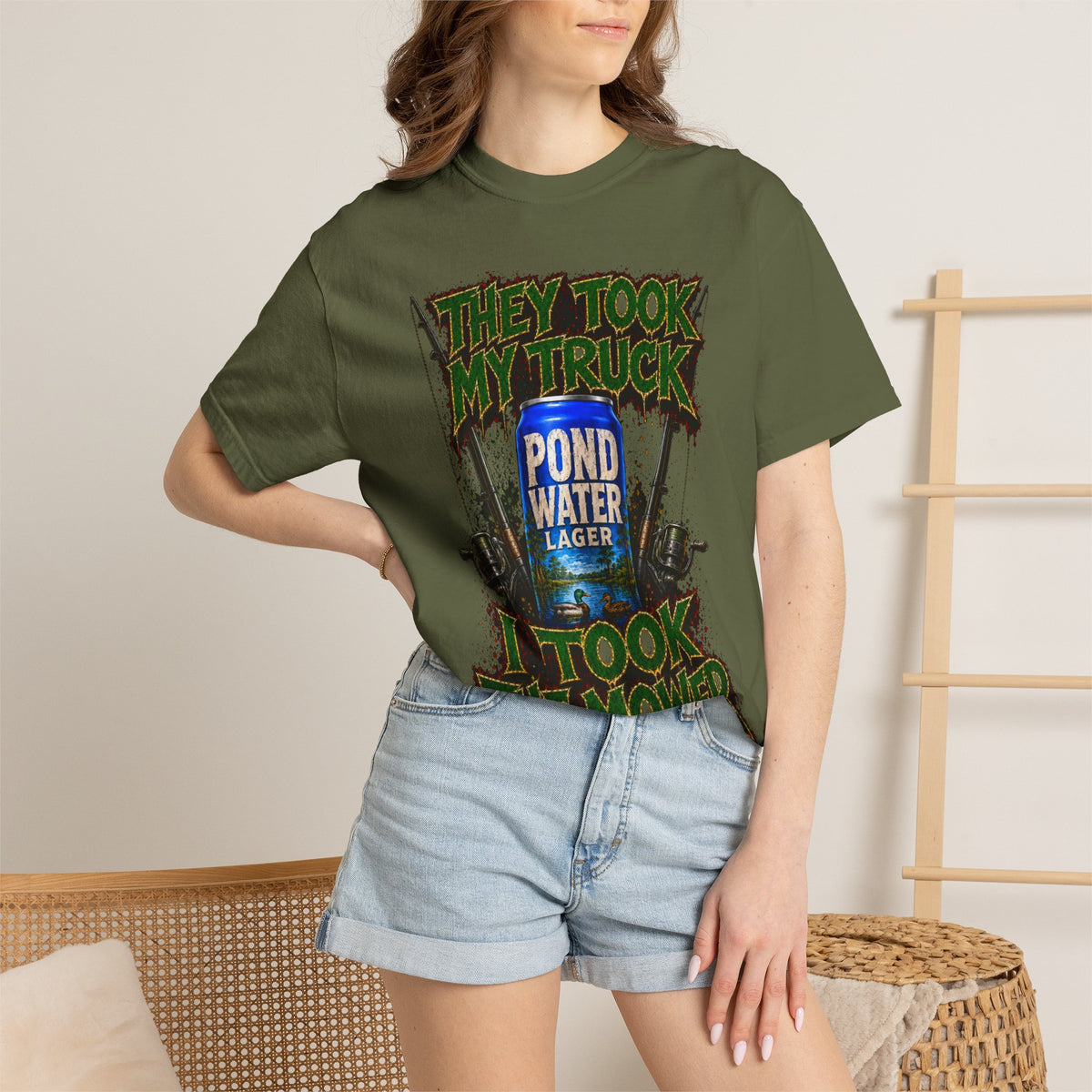 Unisex Garment-Dyed T-shirt- pond water mydaileys ininpound-SCUMMIEBEARZ™