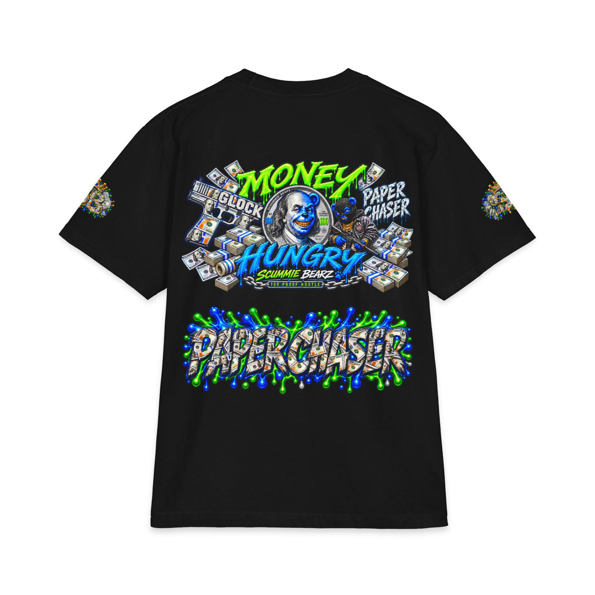 Money, Hungry Green Remix | SCUMMIEBEARZ™ Shaka Wear Heavyweight Tee