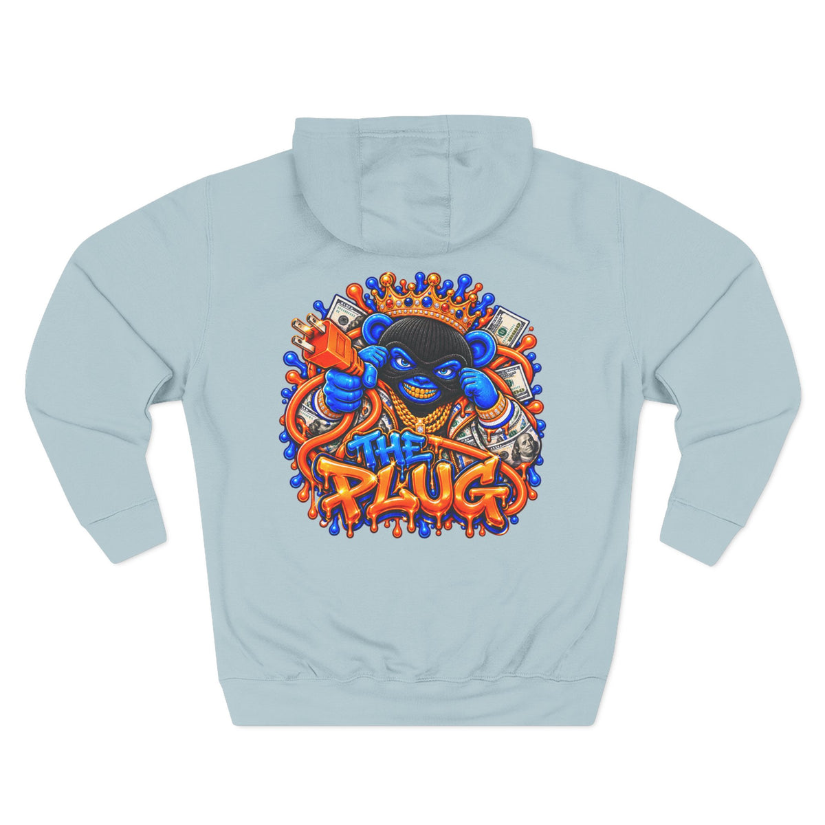 Three-Panel Fleece Hoodie-THE PLUG-SCUMMIEBEARZ™️
