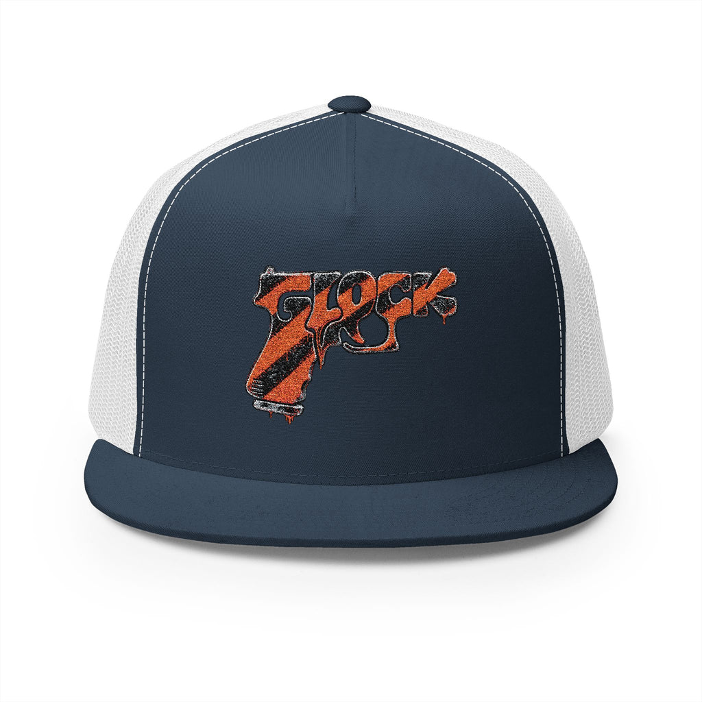 5 Panel Trucker Cap-ORANGE GLOCK LOGO-SCUMMIEBEARZ™️