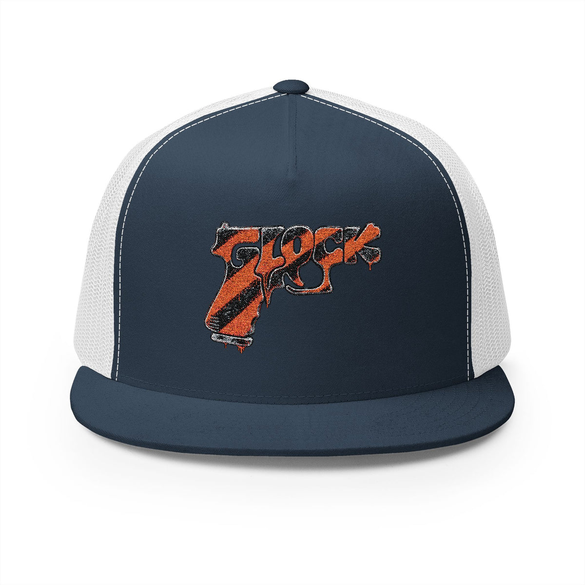 5 Panel Trucker Cap-ORANGE GLOCK LOGO-SCUMMIEBEARZ™️