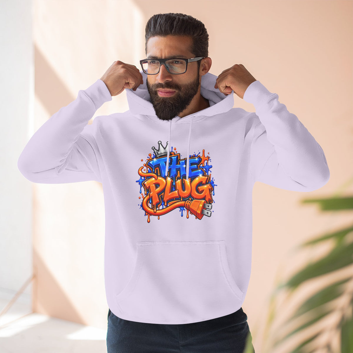 Three-Panel Fleece Hoodie-THE PLUG-SCUMMIEBEARZ™️