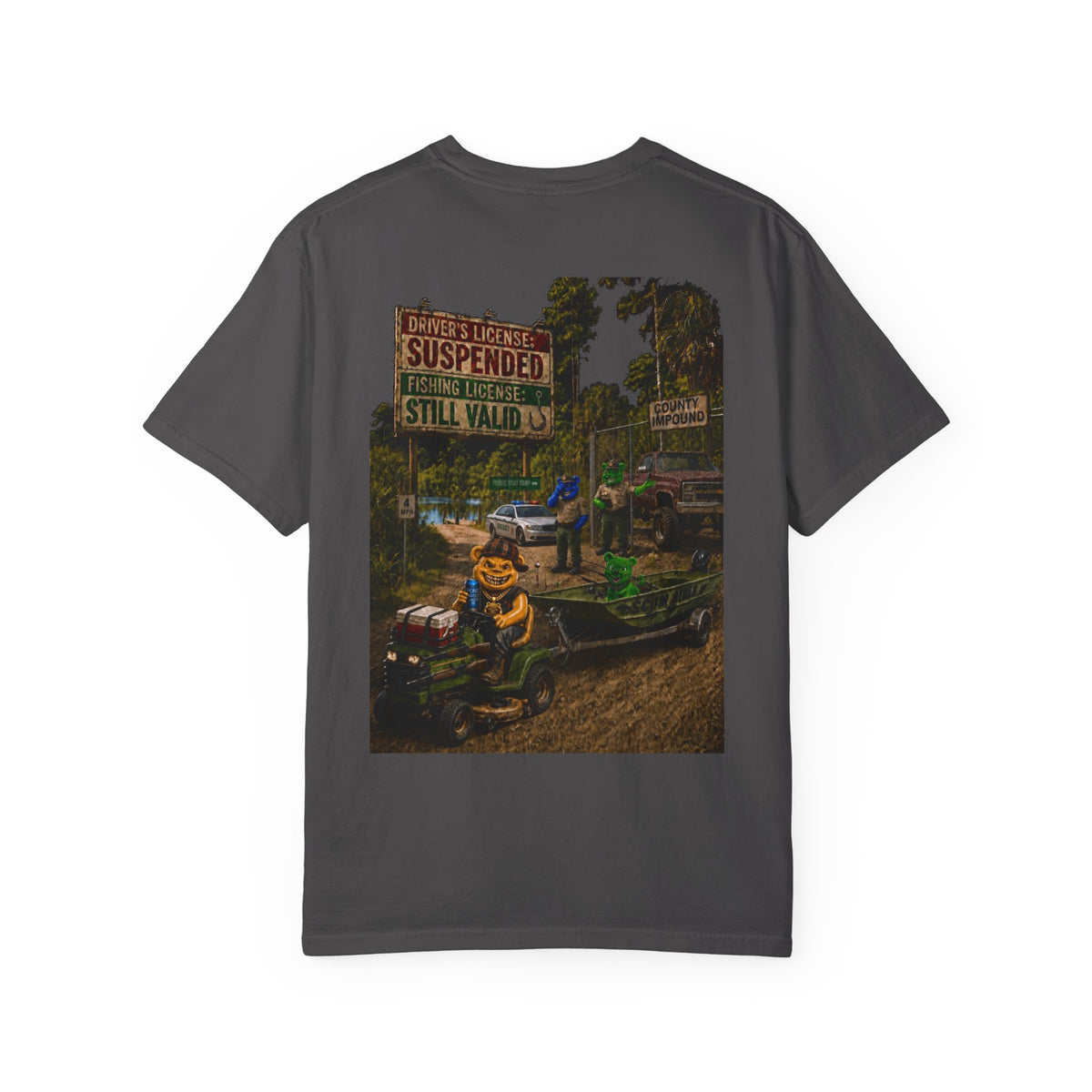 Unisex Garment-Dyed T-shirt-HILLBILLY COLLECTION -SCUMMIEBEARZ™
