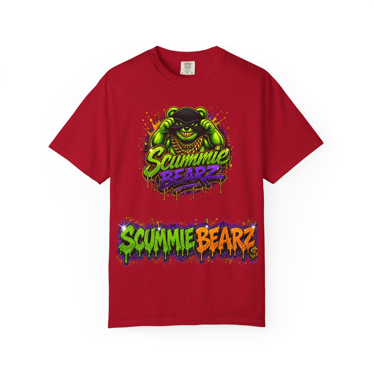 Unisex Garment-Dyed T-shirt-MASK LOGO & LIKE STEALING CANDY FROM A BABY-SCUMMIEBEARZ™