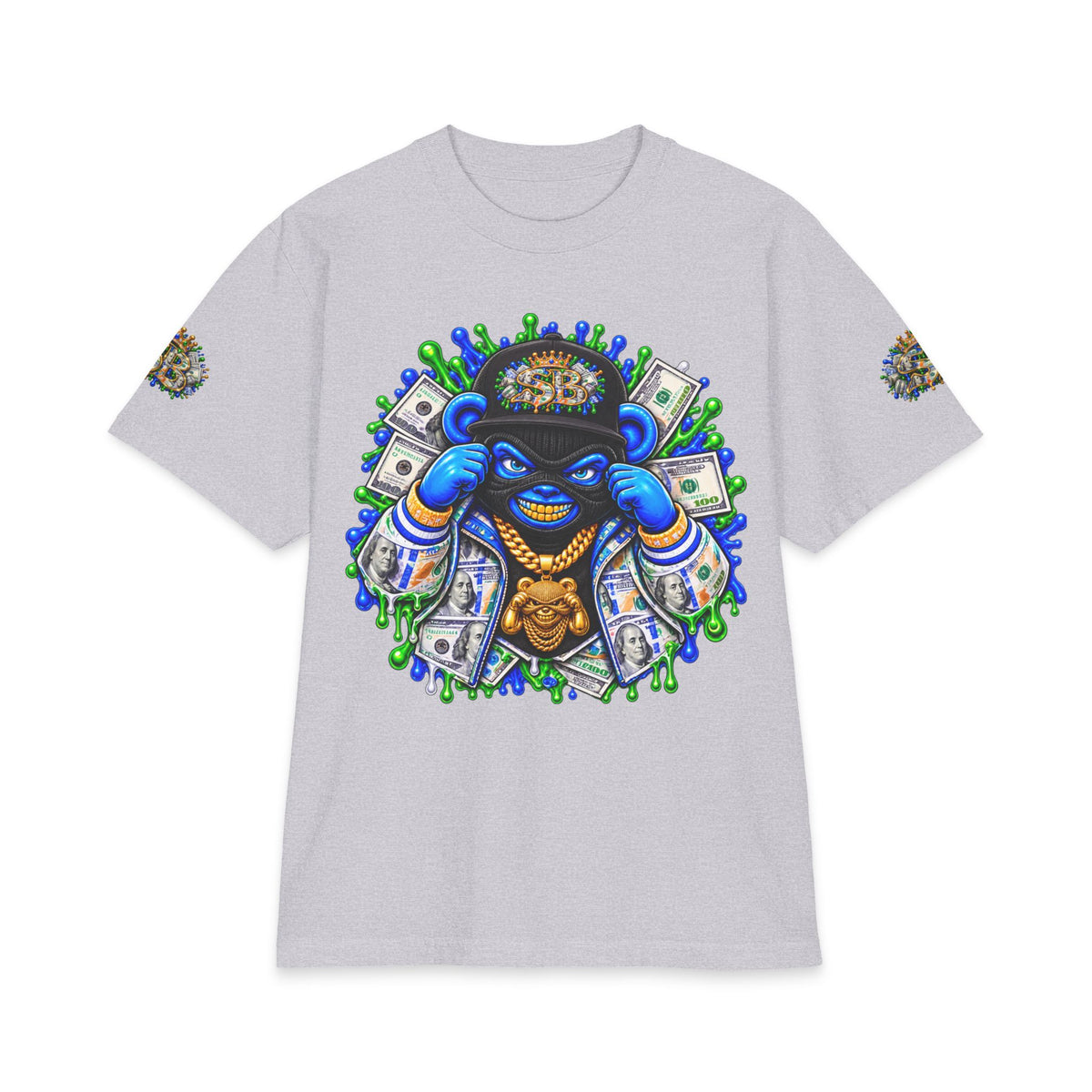 Money Hungry — Alternate Layout | SCUMMIEBEARZ™ Shaka Wear Heavyweight Tee