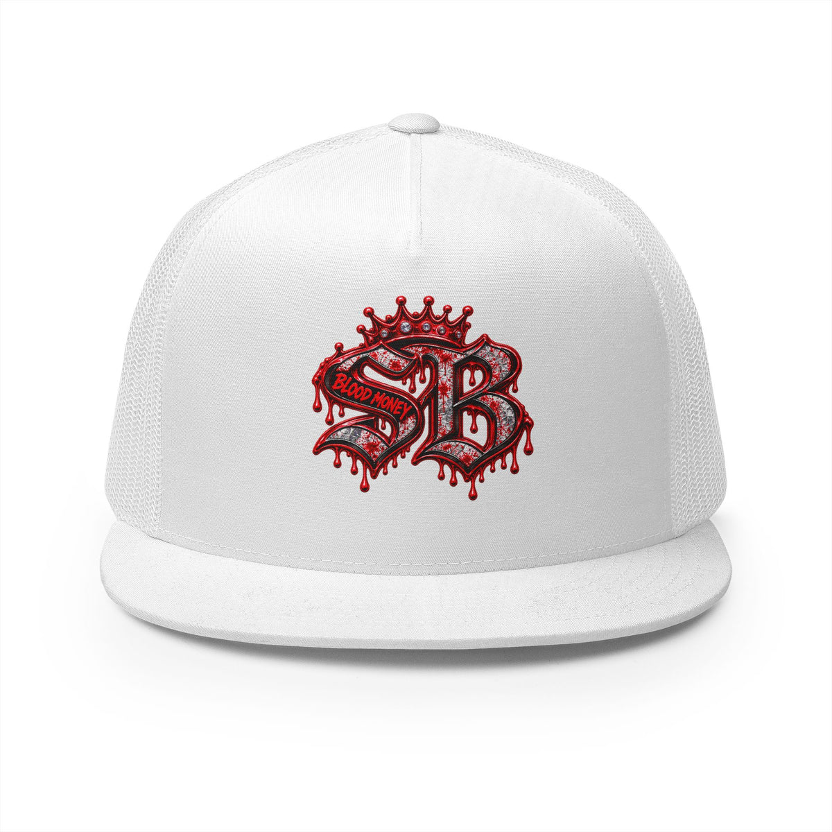 5 Panel Trucker Cap-RED/SILVER SB LOGO-SCUMMIEBEARZ™