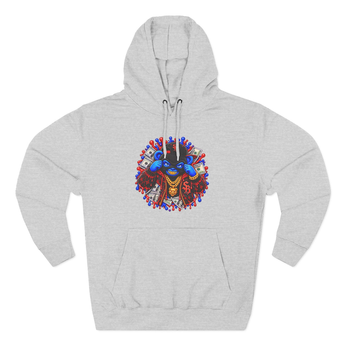 Three-Panel Fleece Hoodie-GET SERVED-SCUMMIEBEARZ™️