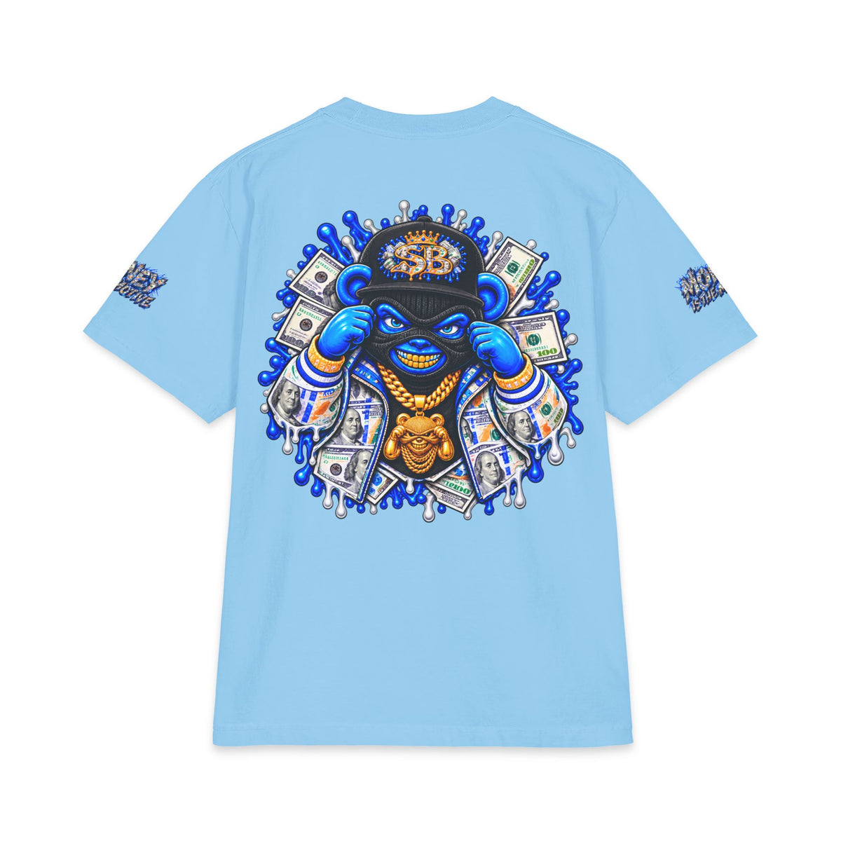 Money Is The Motive Gold Pendant | SCUMMIEBEARZ™ Shaka Wear Heavyweight Tee