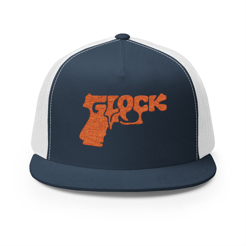 5 Panel Trucker Cap-ORANGE GLOCK LOGO-SCUMMIEBEARZ™️