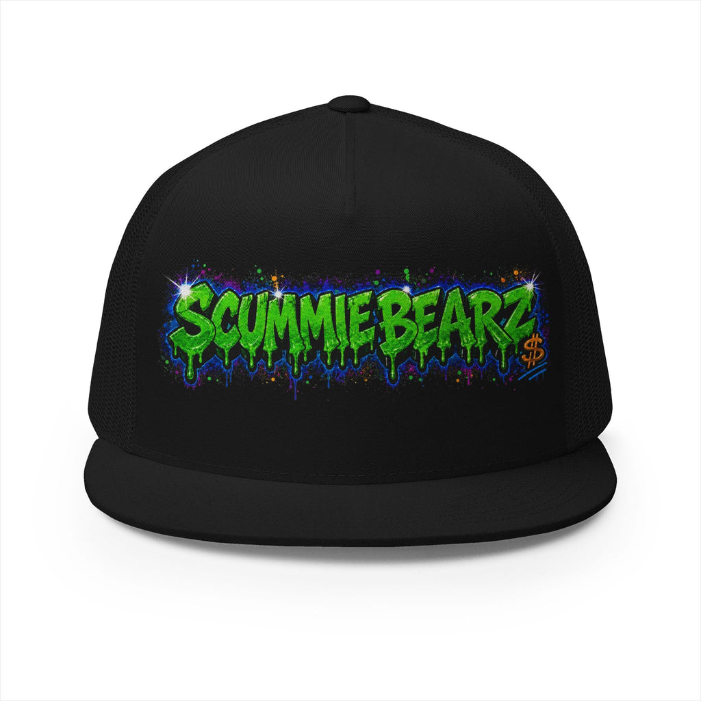 5 Panel Trucker Cap-GREEN/BLUE SCUMMIEBEARZ LOGO-SCUMMIEBEARZ™