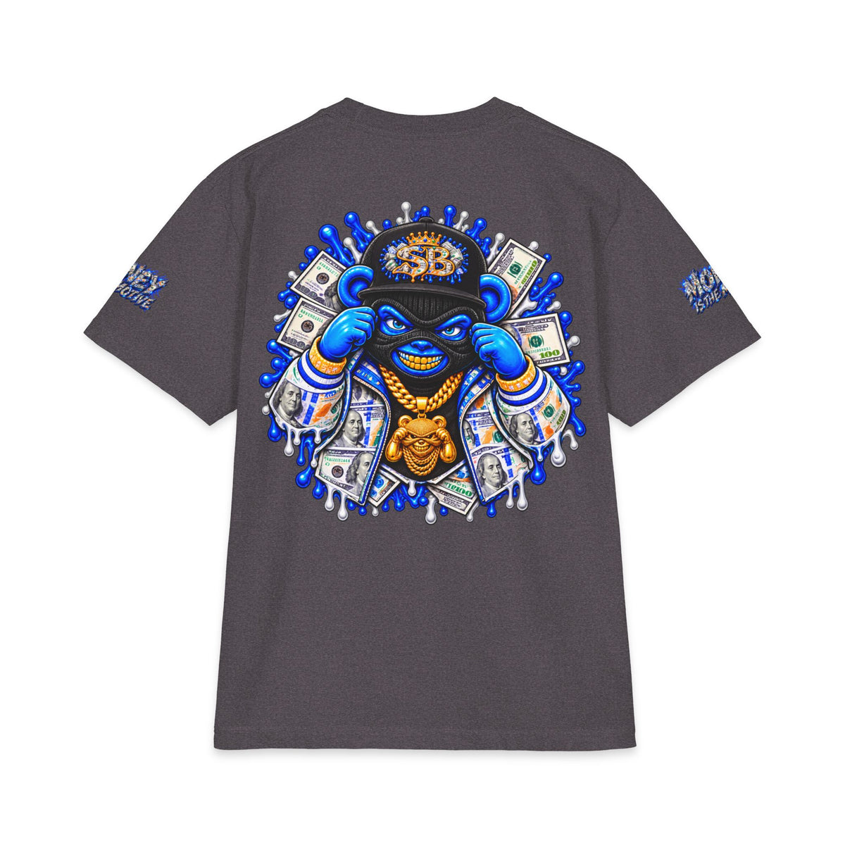 Money Is The Motive Gold Pendant | SCUMMIEBEARZ™ Shaka Wear Heavyweight Tee