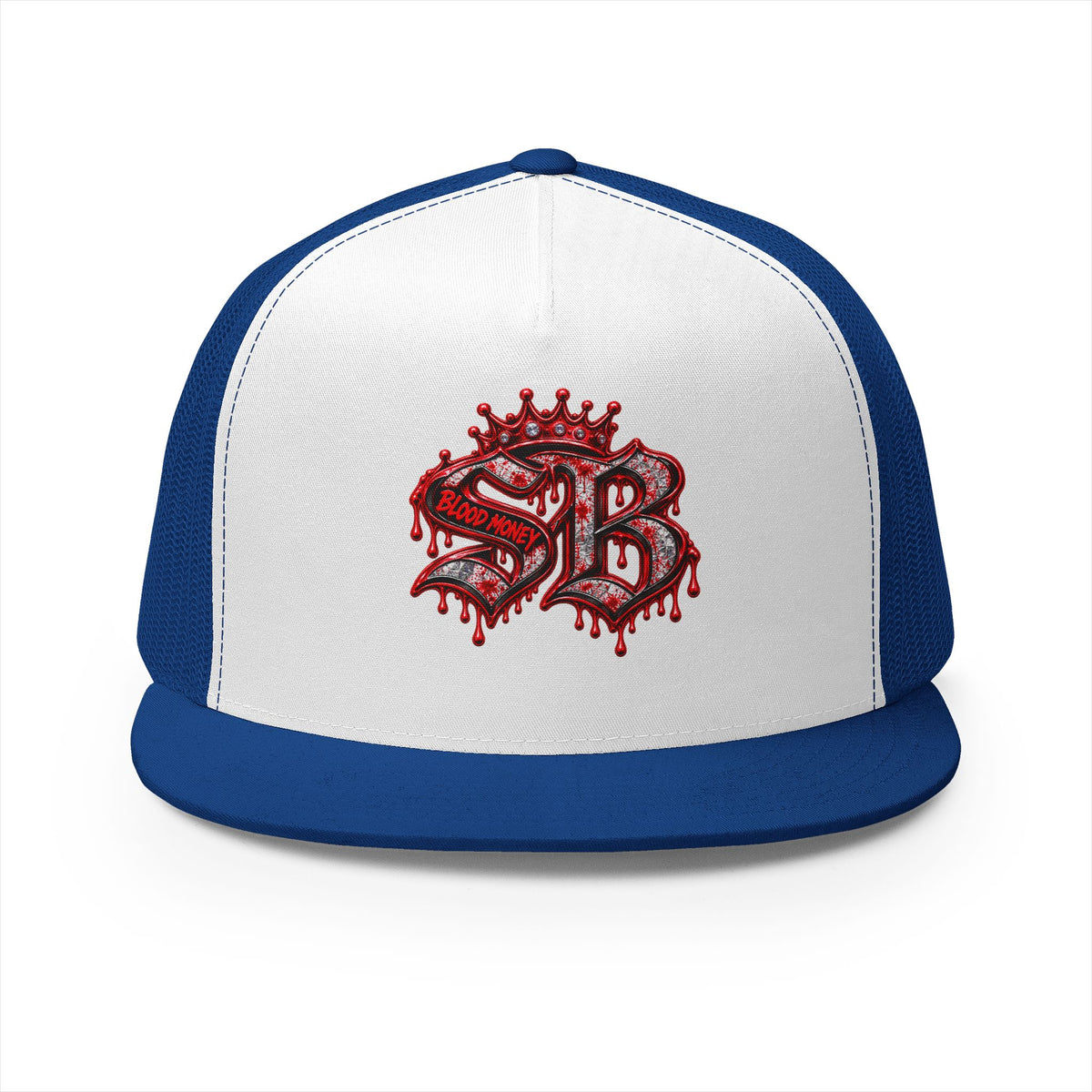 5 Panel Trucker Cap-RED/SILVER SB LOGO-SCUMMIEBEARZ™