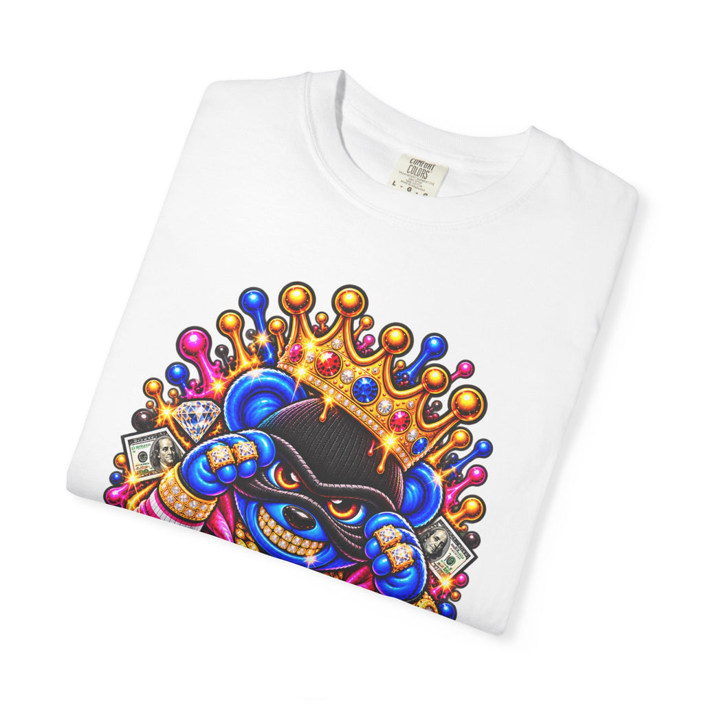 Unisex Garment-Dyed T-shirt-MULTI COLOR CROWN MASK LOGO GLOCK -SCUMMIEBEARZ™