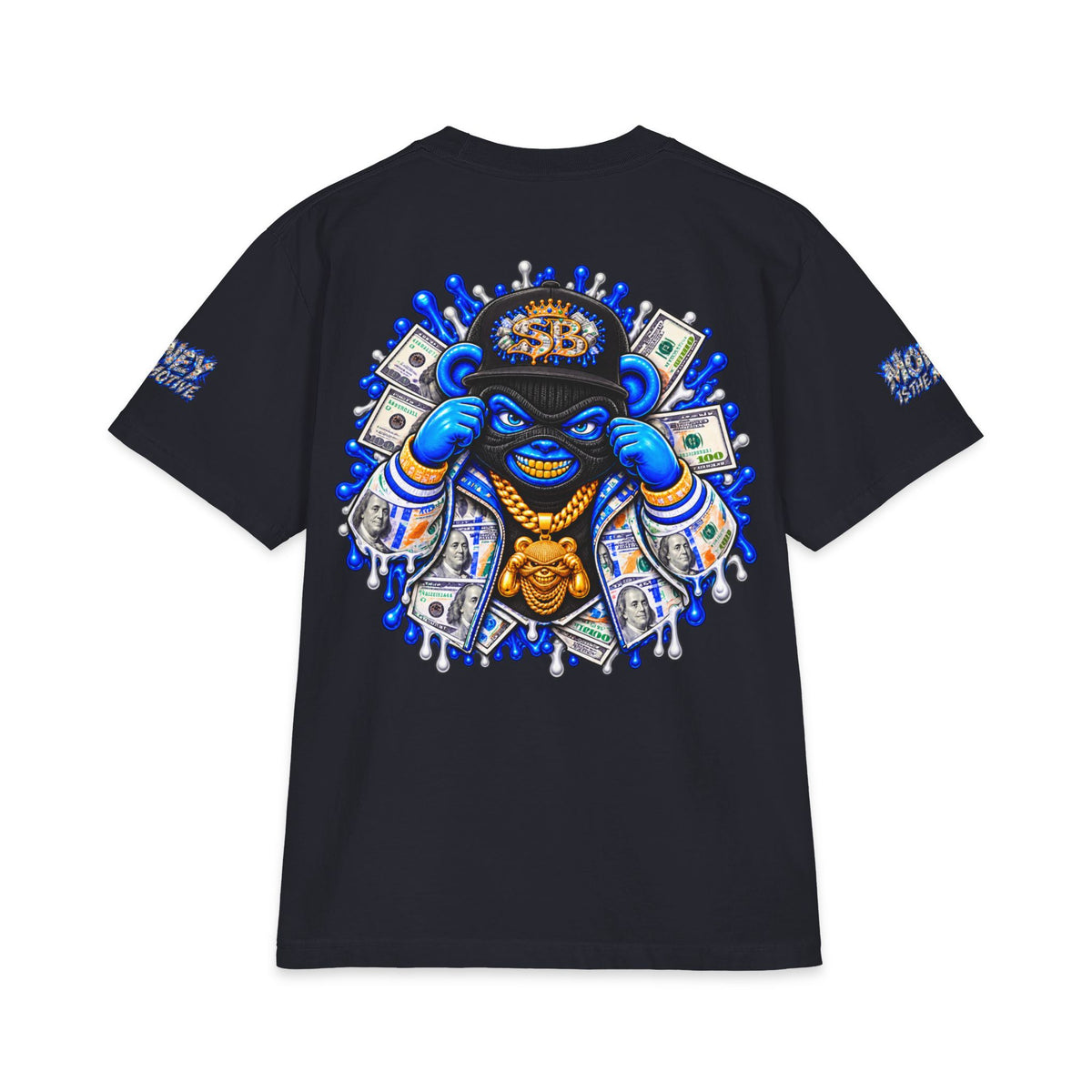 Money Is The Motive Gold Pendant | SCUMMIEBEARZ™ Shaka Wear Heavyweight Tee