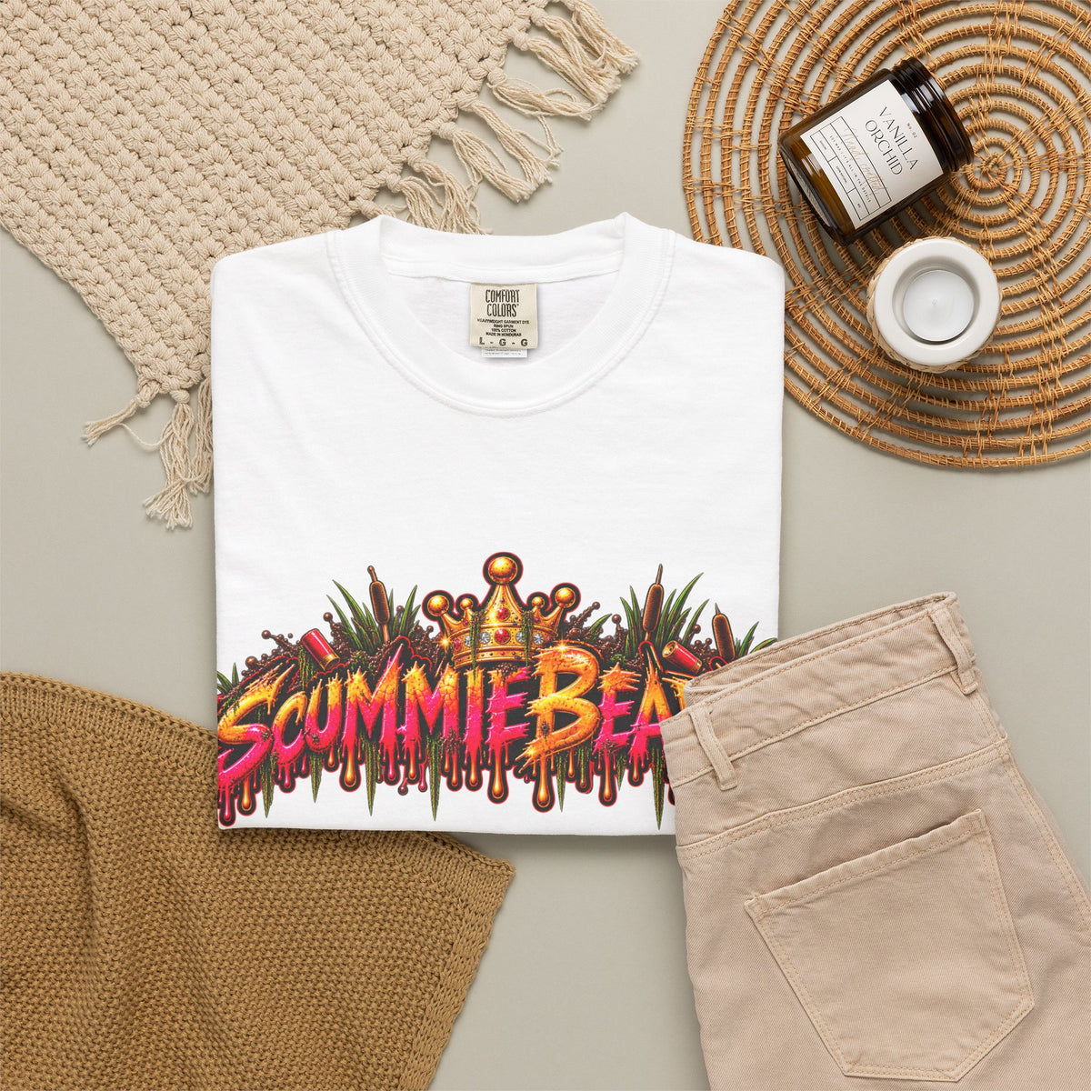 Unisex Garment-Dyed T-shirt-BABE I THINK I GOT A MONSTER-SCUMMIEBEARZ™️