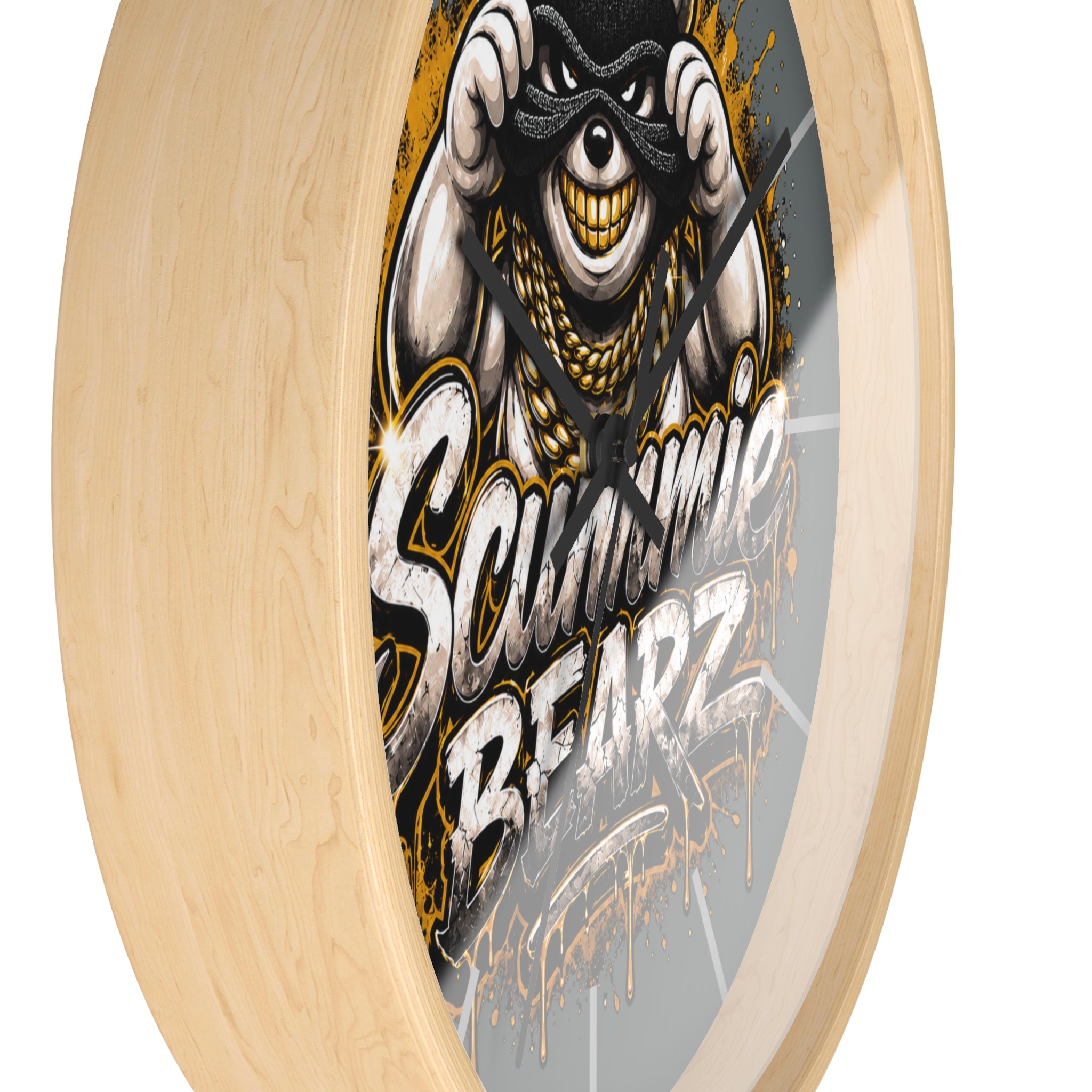Wall Clock-Gold and Silver Logo-SCUMMIEBEARZ™
