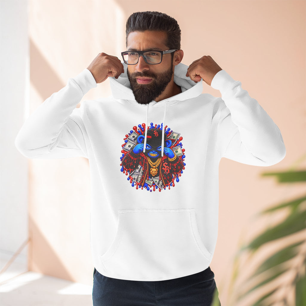 Three-Panel Fleece Hoodie-GET SERVED-SCUMMIEBEARZ™️