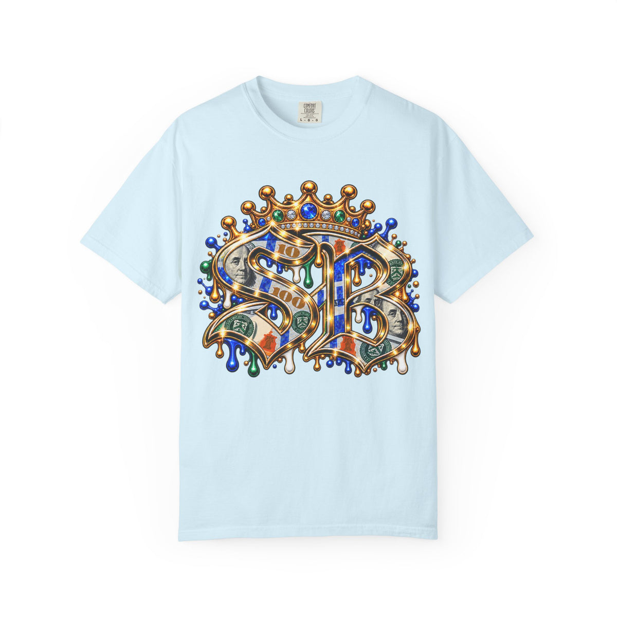 Unisex Garment-Dyed T-SHIRT- HUSTLE MODE/SB CROWN LOGO-SCUMMIEBEARZ™