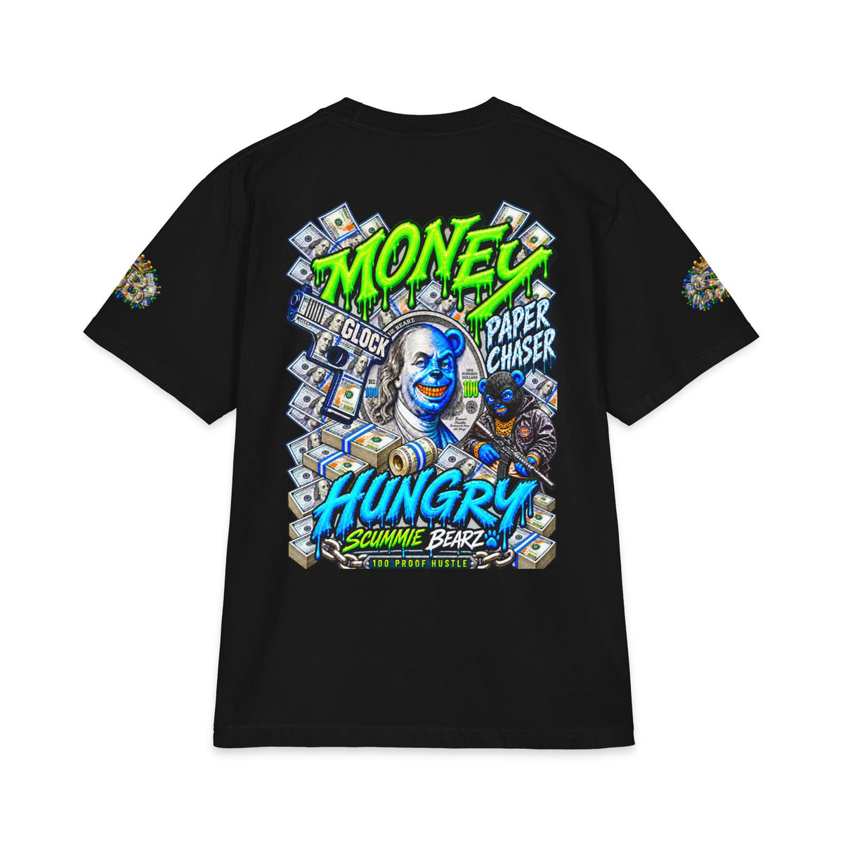 Money Hungry — Alternate Layout | SCUMMIEBEARZ™ Shaka Wear Heavyweight Tee