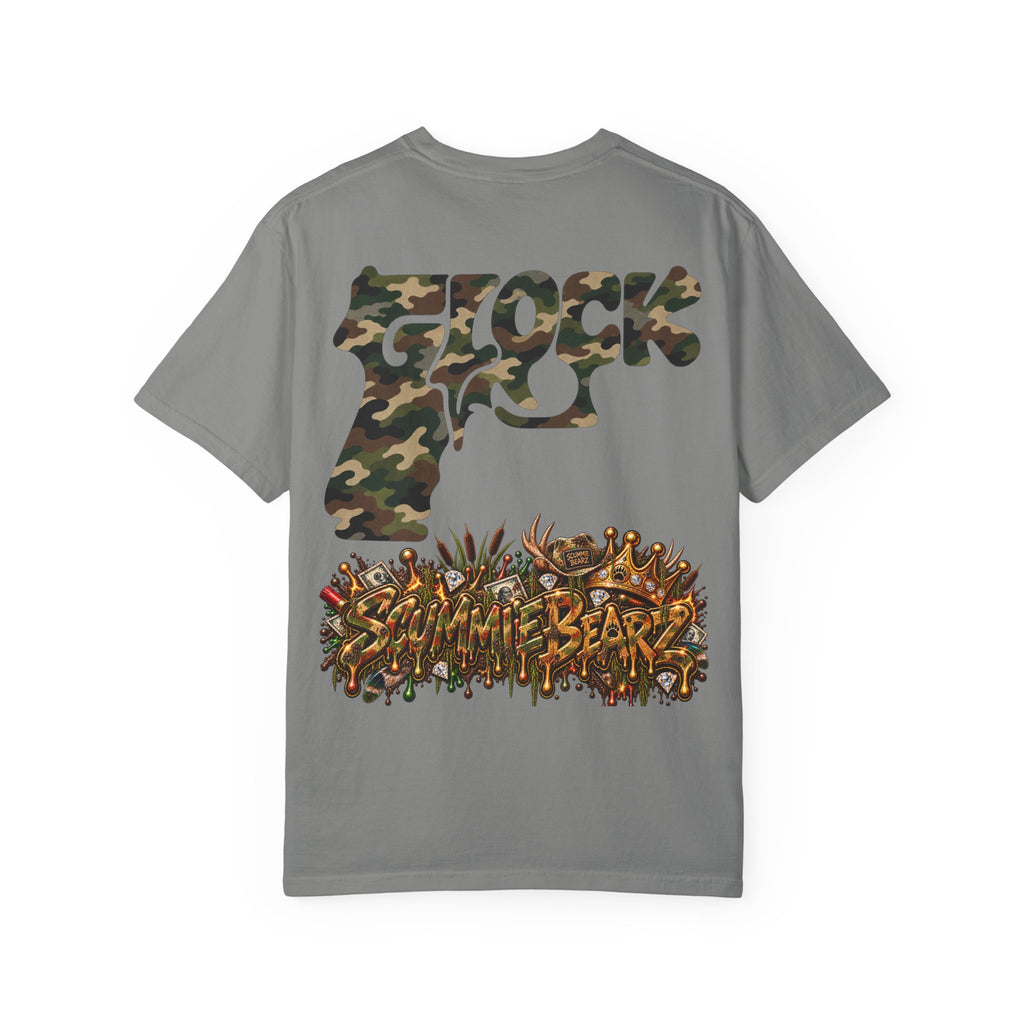 Unisex Garment-Dyed T-shirt-HILLBILLY CAMO GLOCK -SCUMMIEBEARZ™