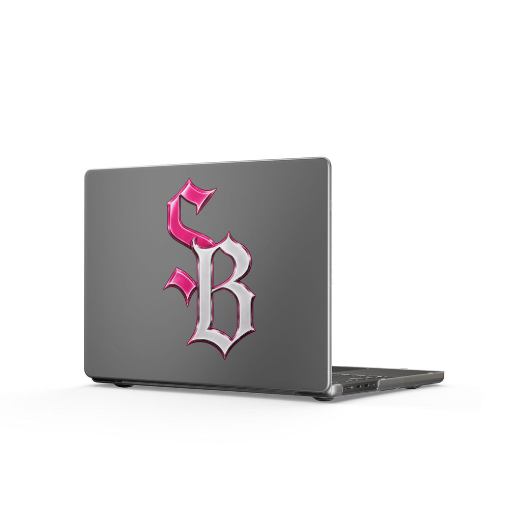 Matte MacBook Cases-PINK/SILVER SB LOGO-SCUMMIEBEARZ™️