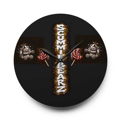 Acrylic Wall Clock-Baby Scummie Bearz