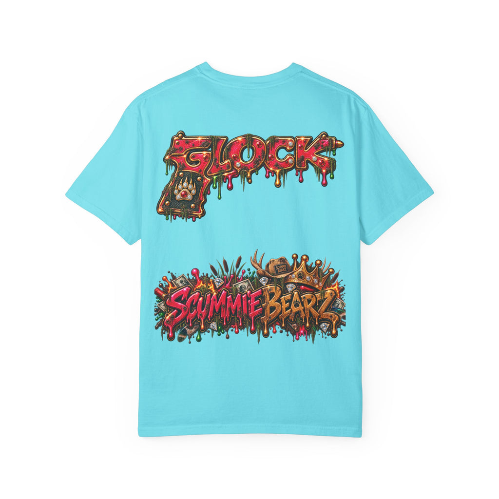 Unisex Garment-Dyed T-SHIRT-HILLBILLY GLOCK/SB CROWN LOGO-SCUMMIEBEARZ™