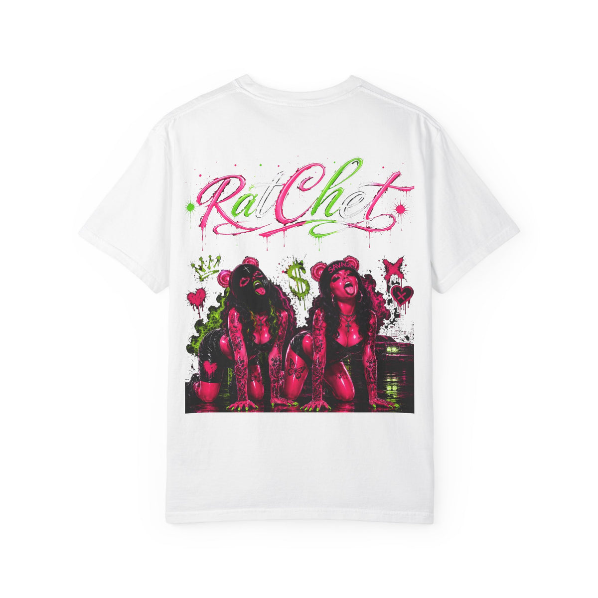 Unisex Garment-Dyed T-shirt-MASK LOGO&RATCHET-SCUMMIEBEARZ™