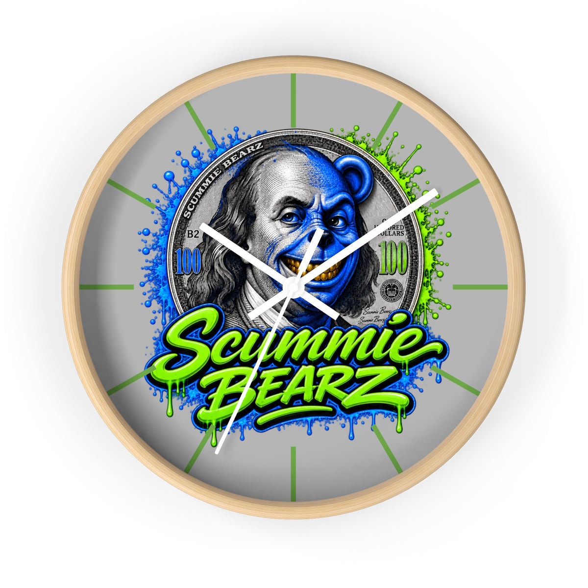 Wall Clock-BENJAMIN FRANKLIN LOGO-SCUMMIEBEARZ™️