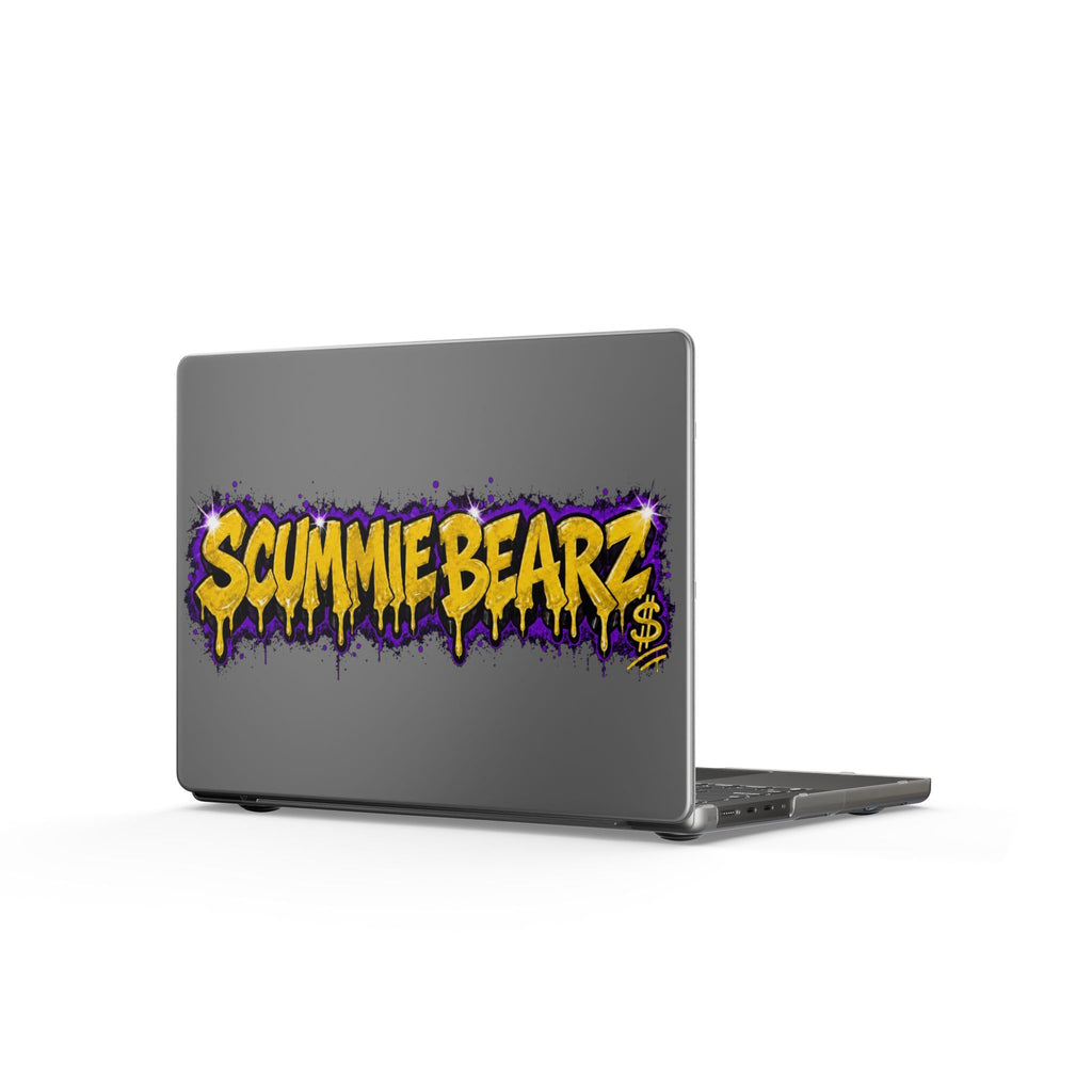 Matte MacBook Cases-PURPLE/YELLOW LOGO-SCUMMIEBEARZ™