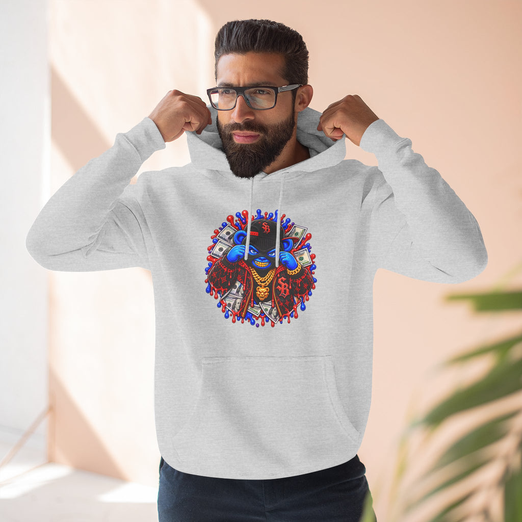 Three-Panel Fleece Hoodie-GET SERVED-SCUMMIEBEARZ™️