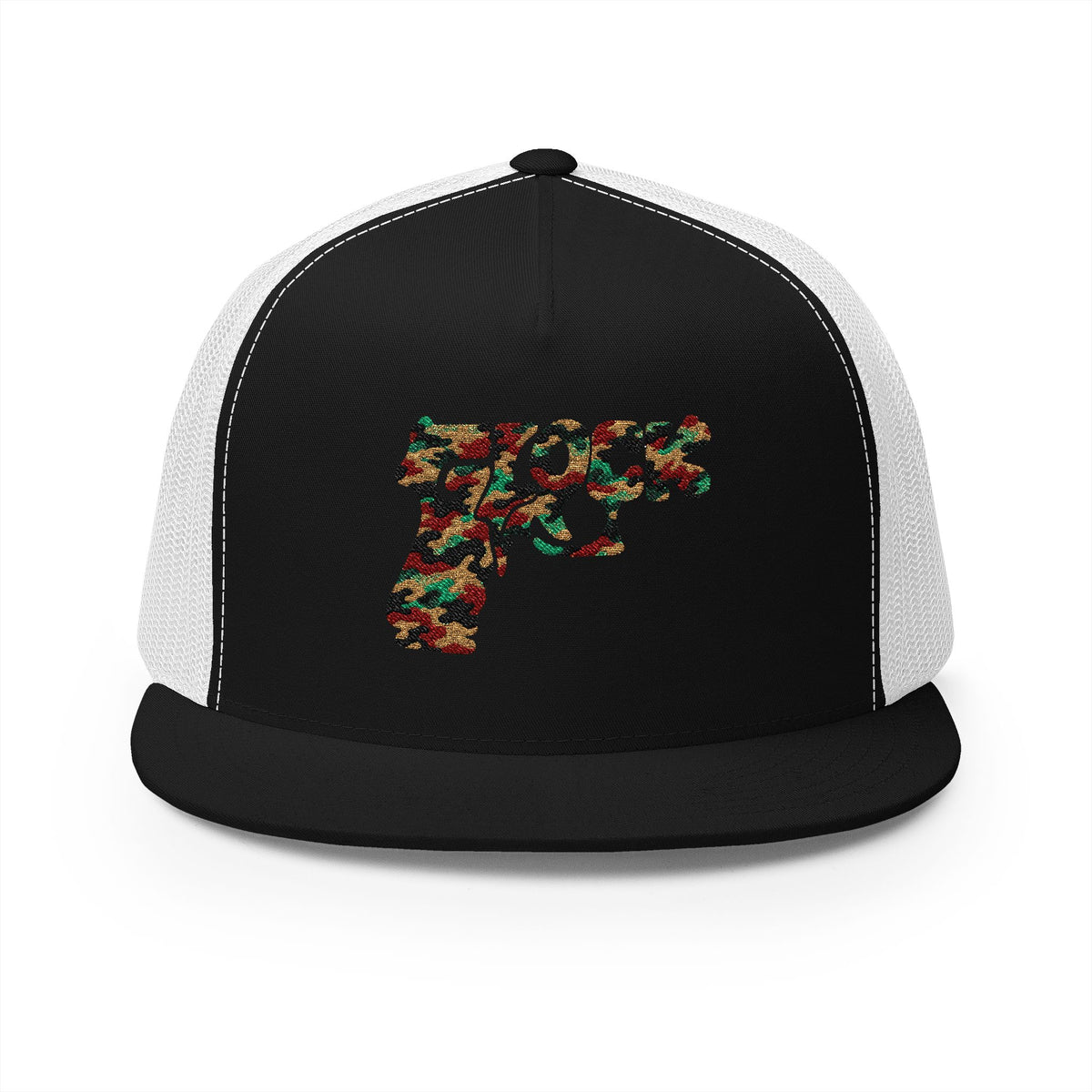5 Panel Trucker Cap-CAMOUFLAGE GLOCK LOGO-SCUMMIEBEARZ™️