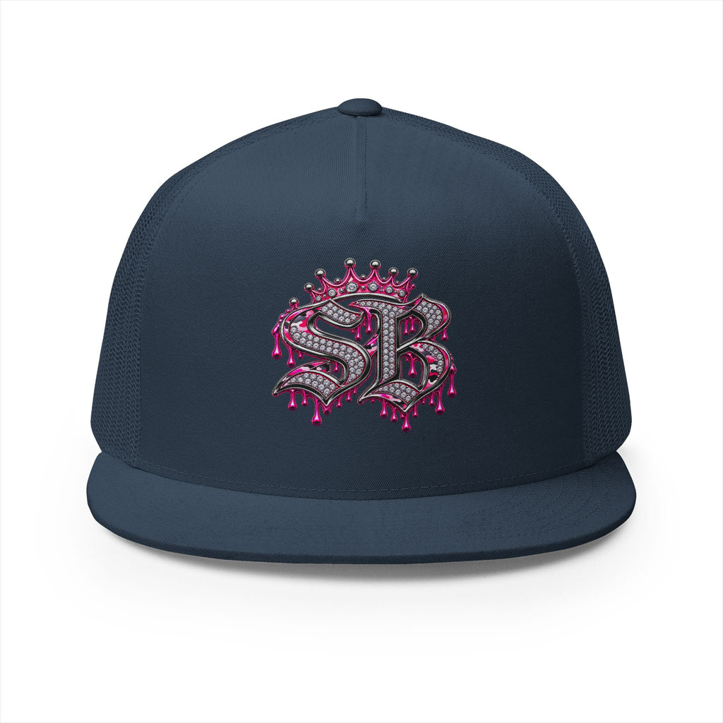5 Panel Trucker Cap-PINK/SILVER SB LOGO-SCUMMIEBEARZ™