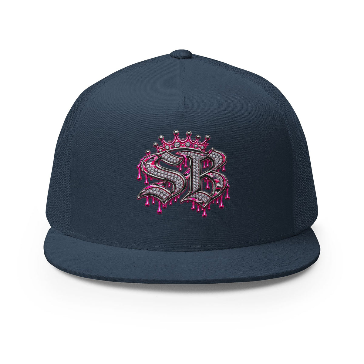 5 Panel Trucker Cap-PINK/SILVER SB LOGO-SCUMMIEBEARZ™