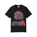 Unisex Garment-Dyed T-shirt-BLUE&PINK CROWN SB LOGO ARMED WITH FAITH-SCUMMIEBEARZ™