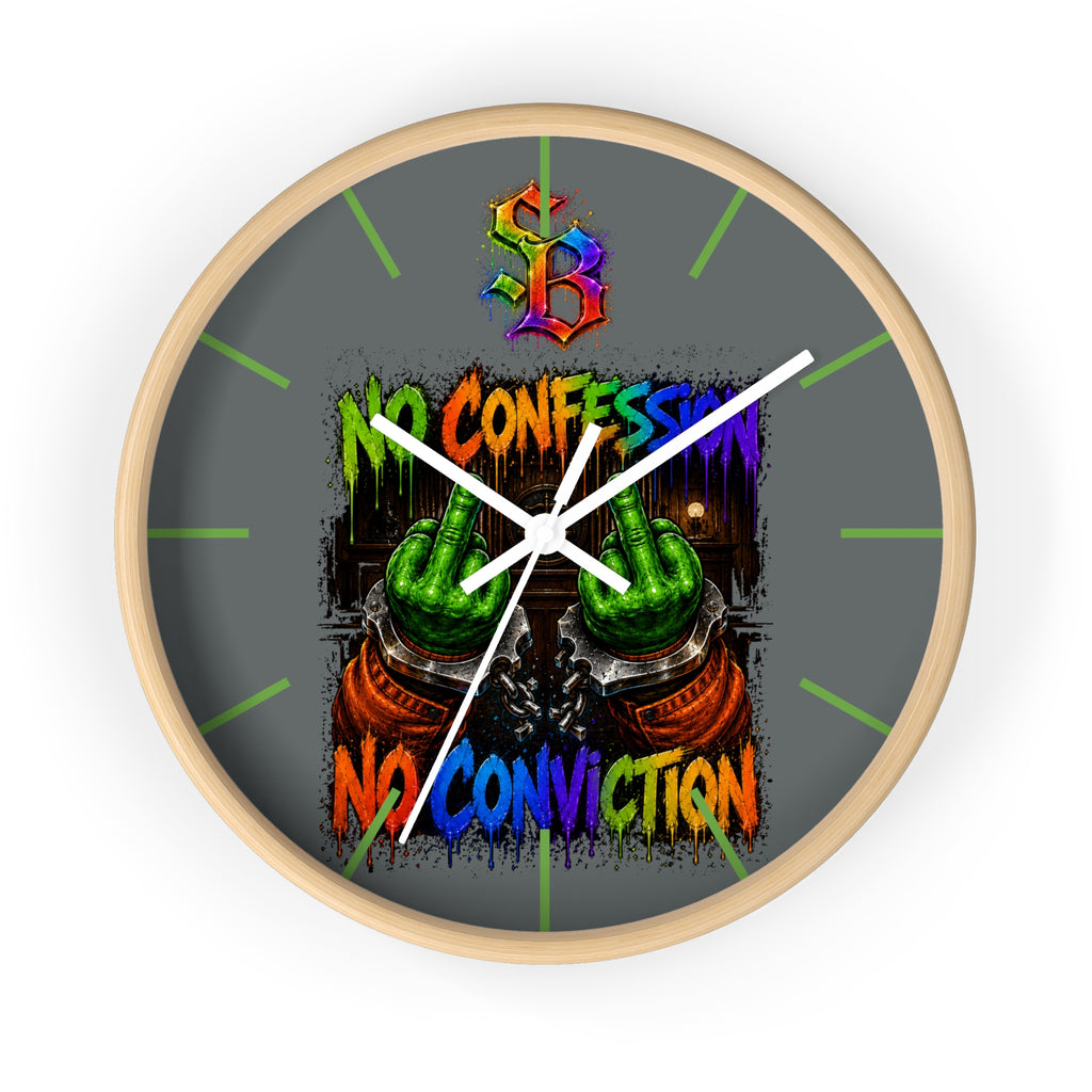 Wall Clock-No Confession No Conviction-SCUMMIEBEARZ™️