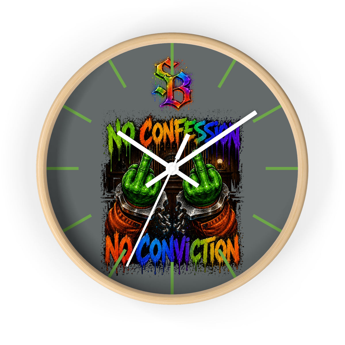 Wall Clock-No Confession No Conviction-SCUMMIEBEARZ™️