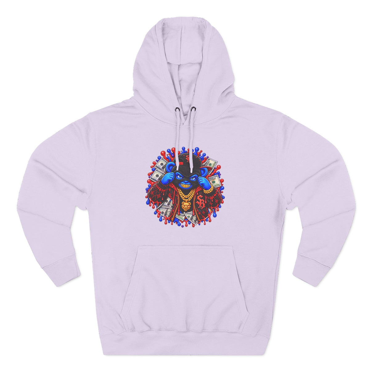 Three-Panel Fleece Hoodie-GET SERVED-SCUMMIEBEARZ™️