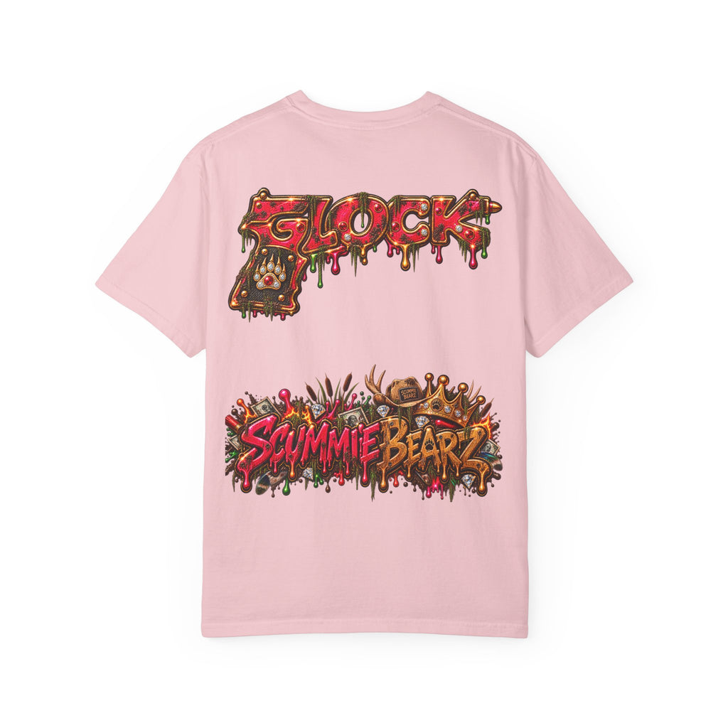 Unisex Garment-Dyed T-shirt-HILLBILLY cROWN MASK/GLOCK LOGO-SCUMMIEBEARZ™️